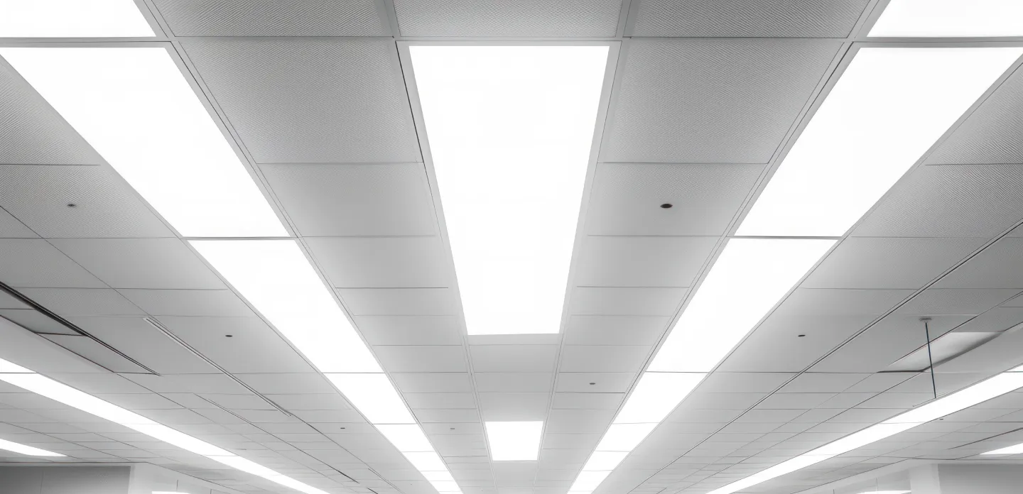 電気工事の現場（オフィスの照明設備）