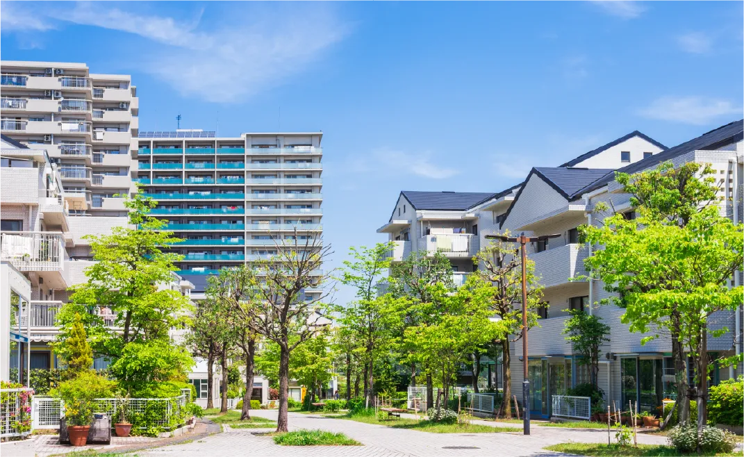 社有社宅の街並み