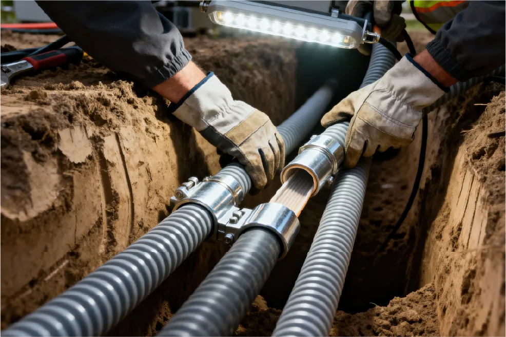 地中化工事の様子